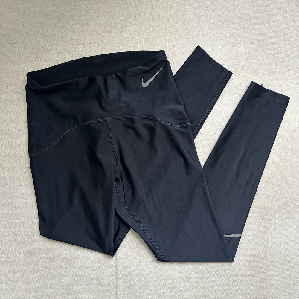Nike Dri-FIT Black Shiny Leggings Size S